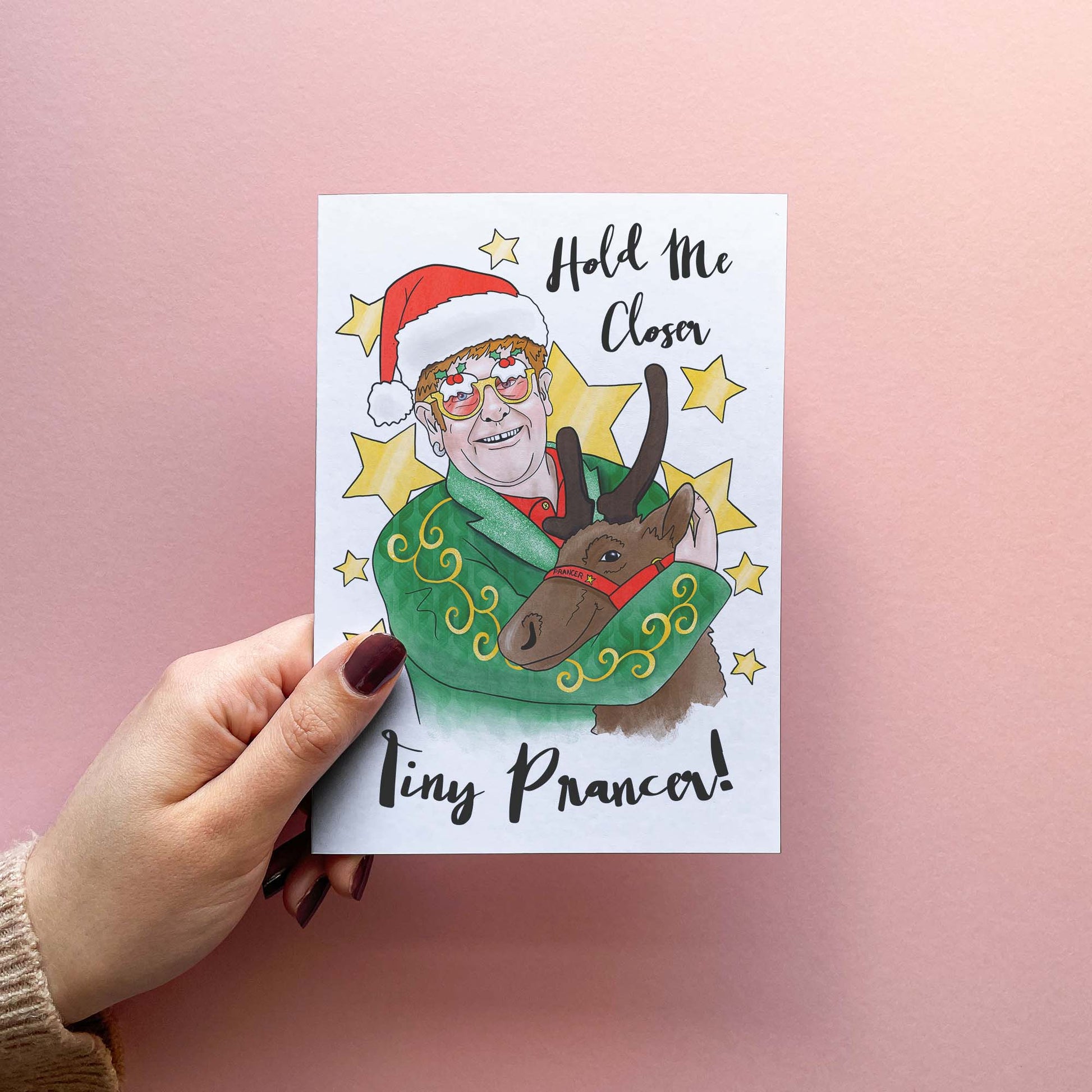 Tiny Prancer - Funny Christmas Wishes Card