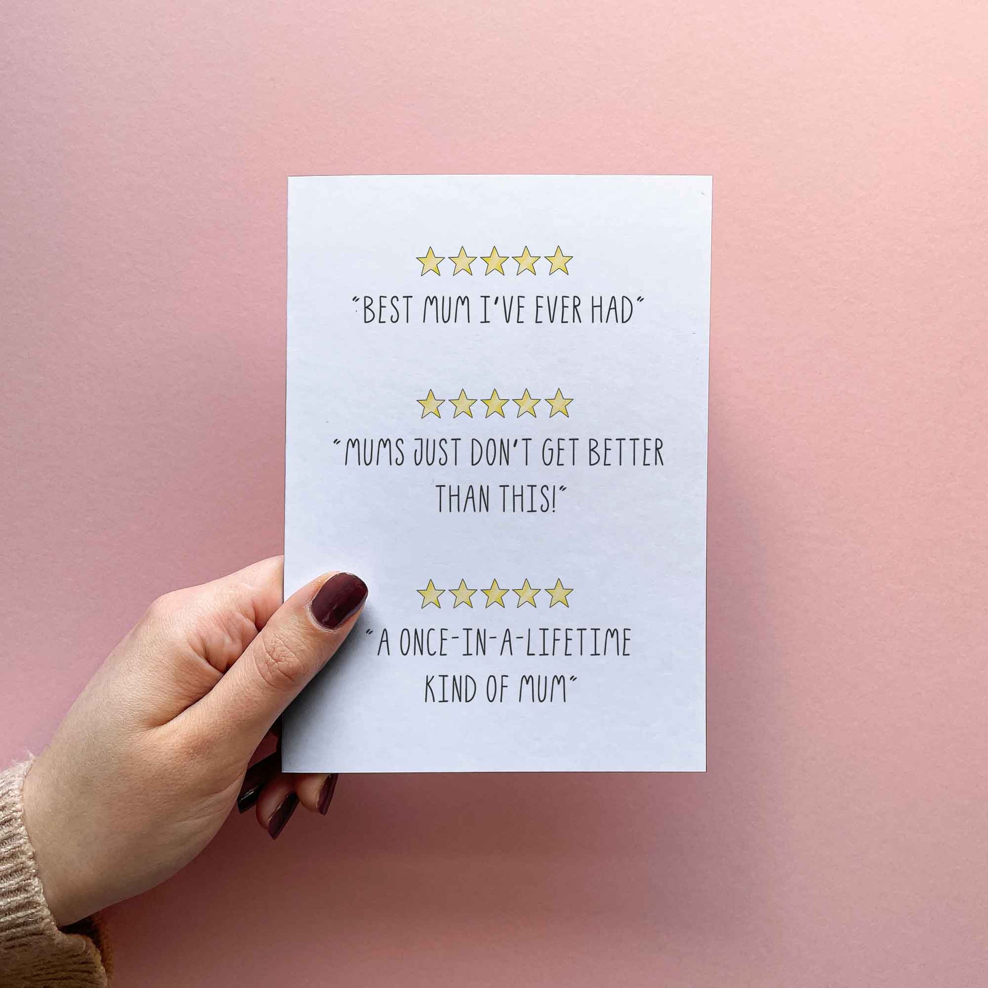 5 Star Mum - Happy Mother's Day Card