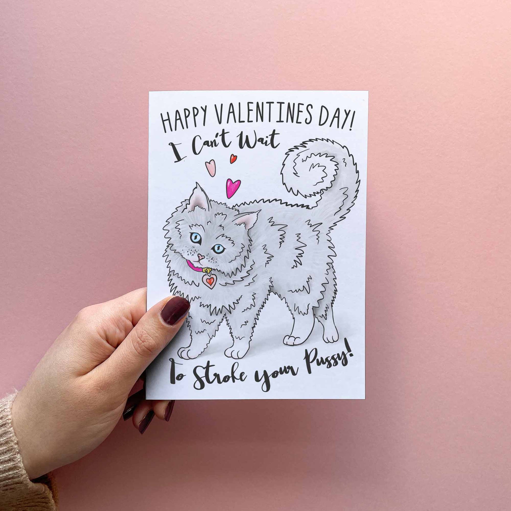 Pussy Cat - Rude Valentines Day Card