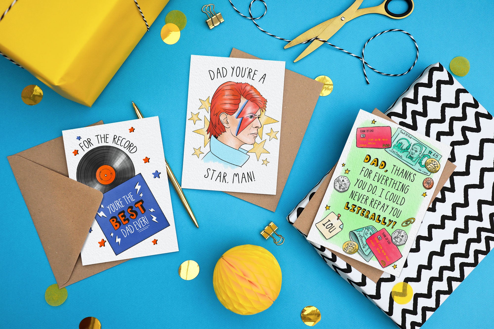 Funny Father's Day Cards Greeting Cards for Dad Pop Culture Sketchy Print Co Unique Gifts Eco Friendly