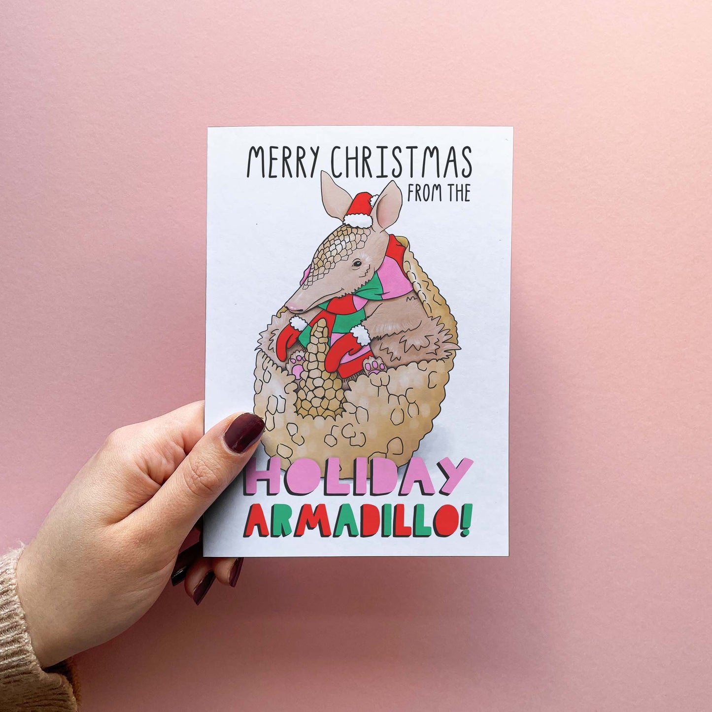 Holiday Armadillo - Funny Xmas Greetings Card