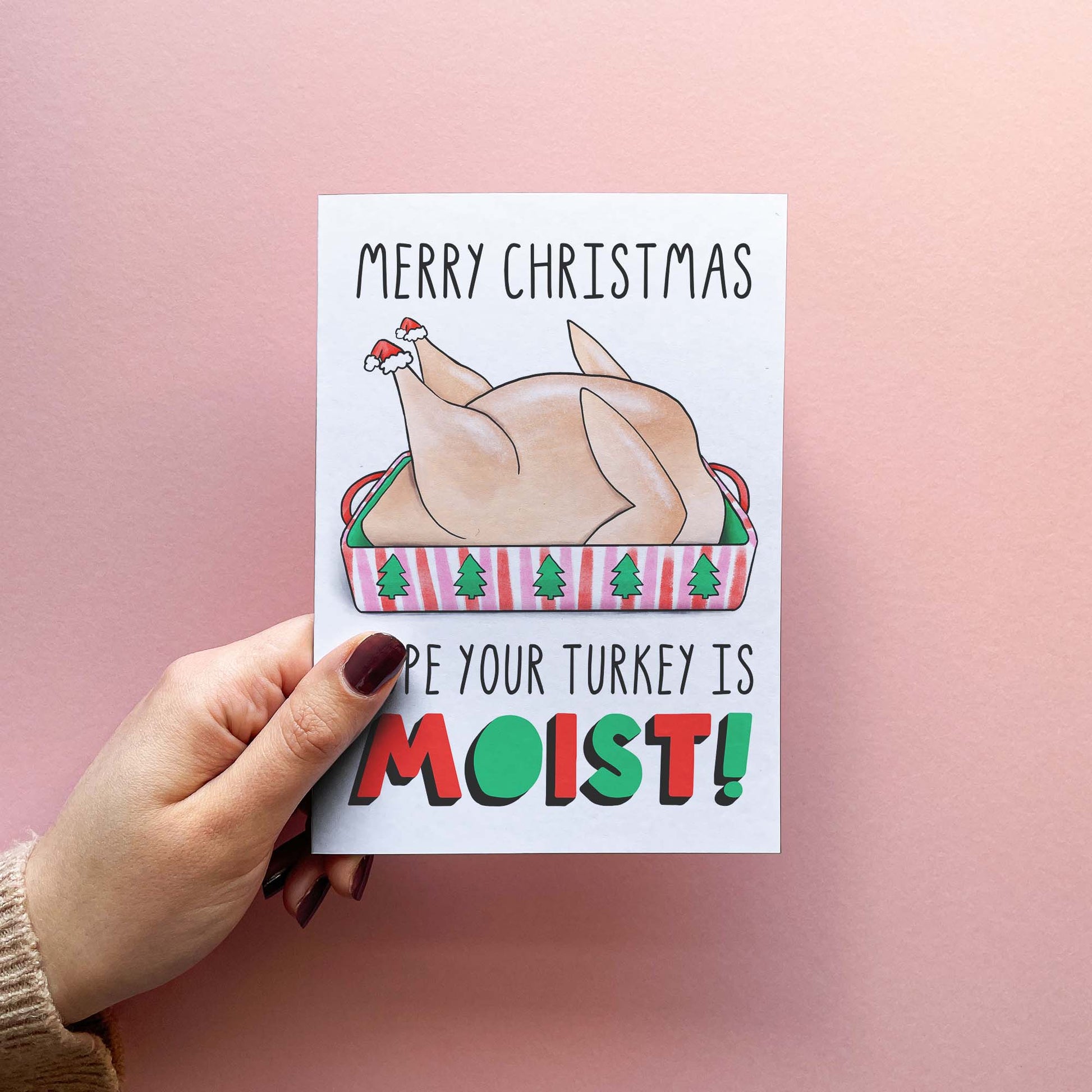 Christmas Moist SketchyPrintCo InHand funny christmas wishes card | moist | funny xmas greetings card