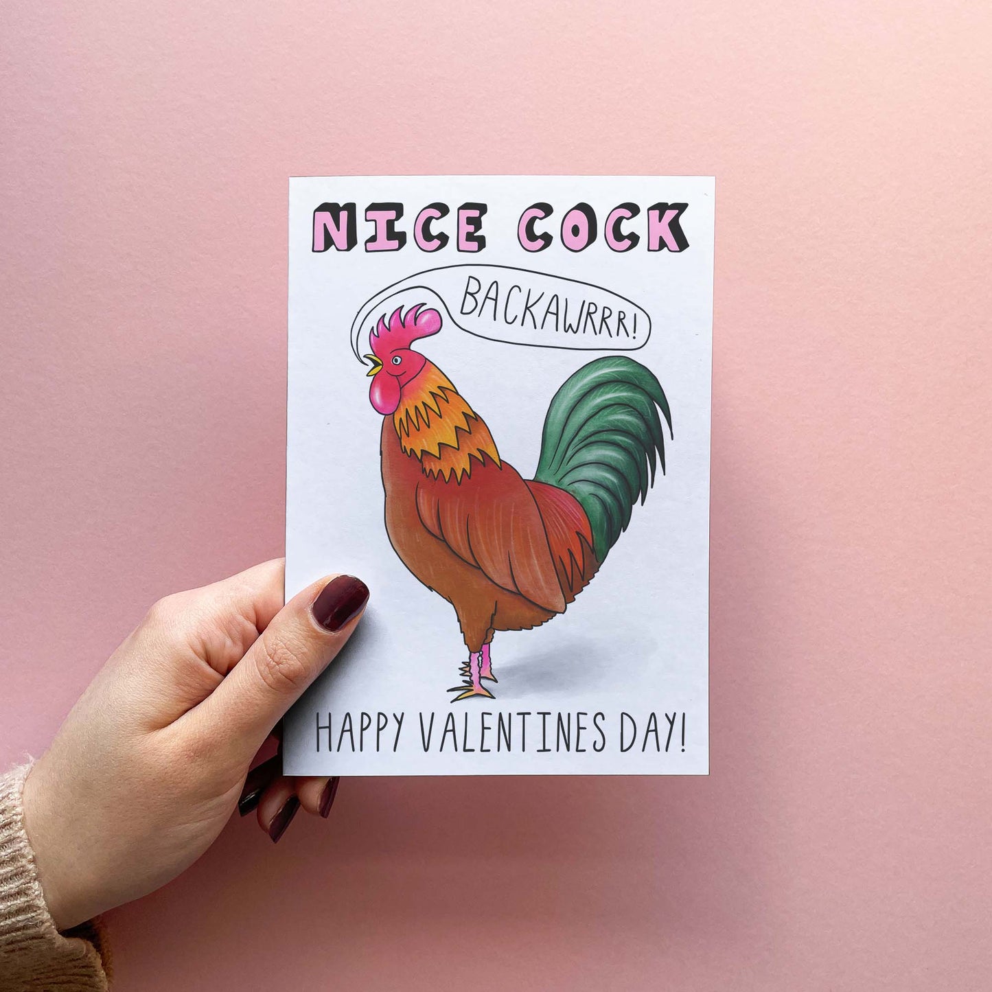 Nice Cockerel - Rude Valentine's Day Card