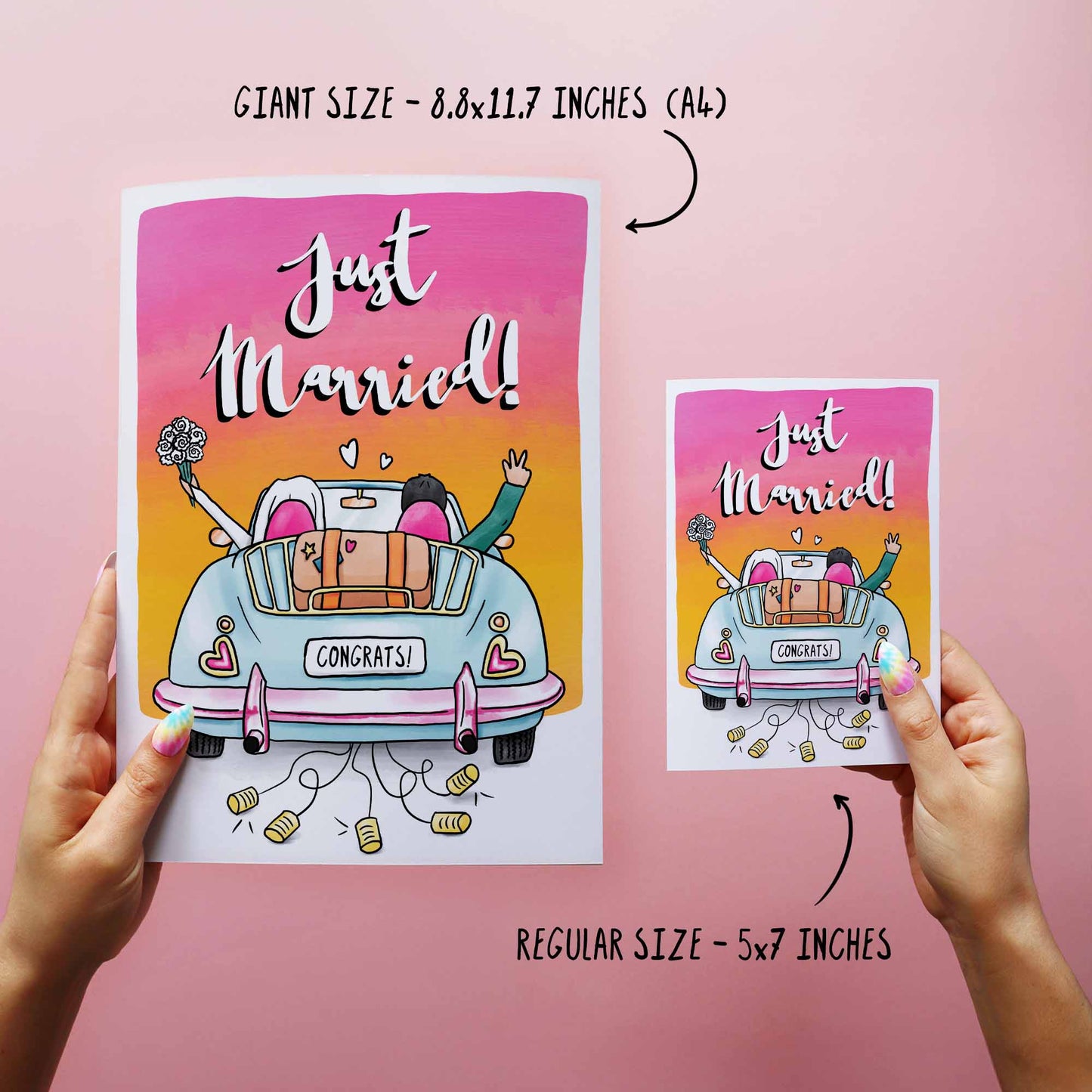 Just Married - Wedding Day Card