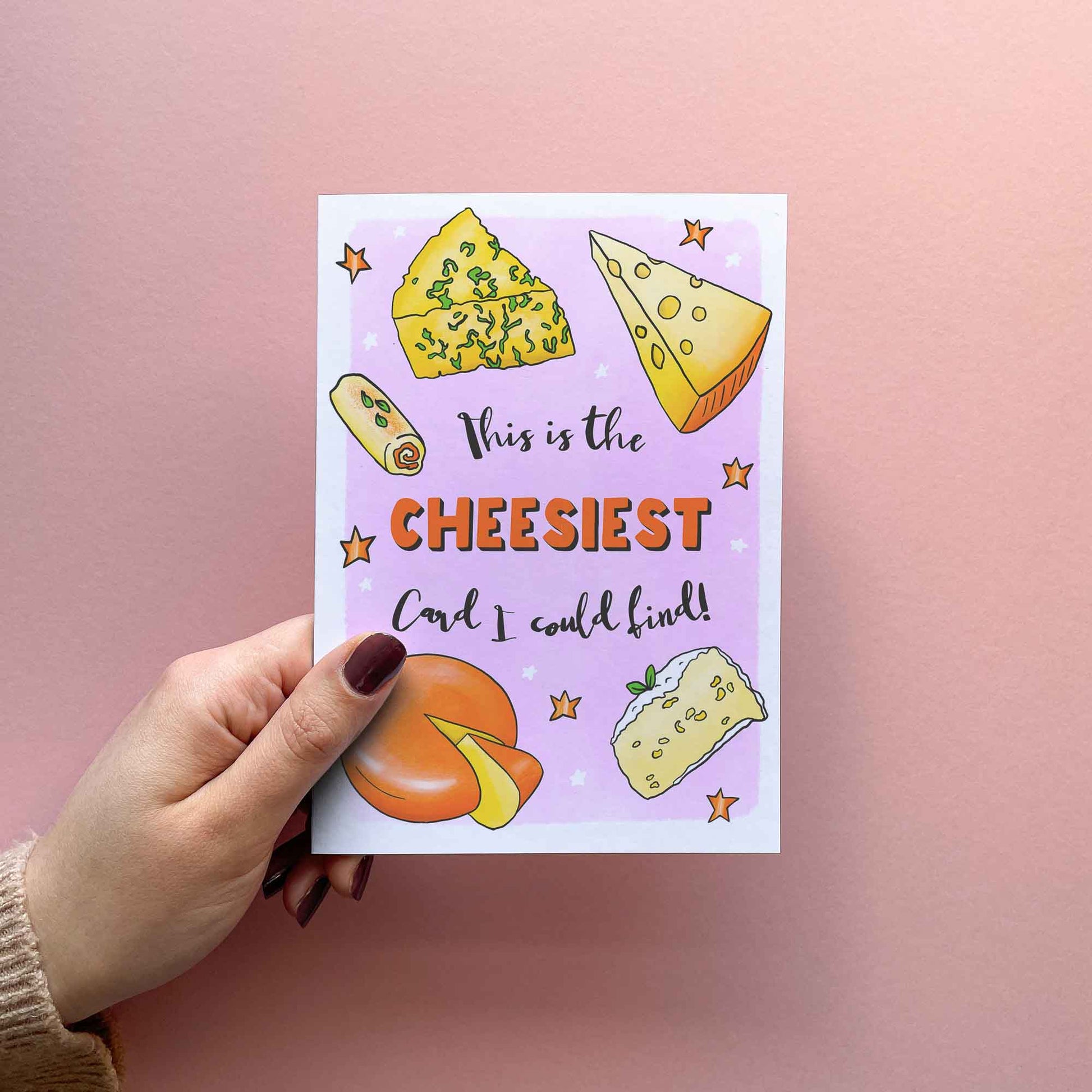 Funny Birthday Card reading 'This is the Cheesiest card I could Find' hilarious card for any occasion  Edit alt text